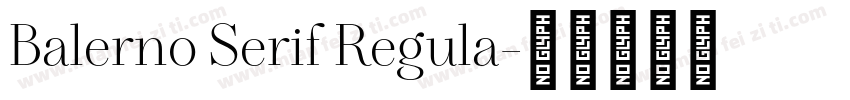 Balerno Serif Regula字体转换